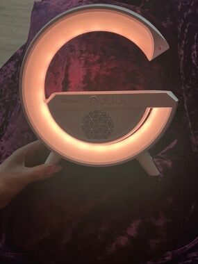 RGB Bluetooth speaker with wireless phone charger dock
